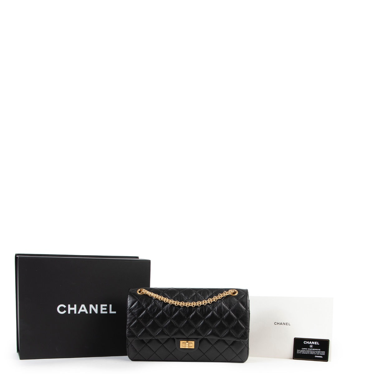shop safe online Chanel Black Quilted Calfskin Reissue 226 Shoulder Bag