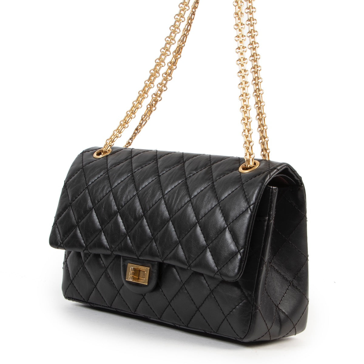 acheter en ligne secone main Chanel Black Quilted Calfskin Reissue 226 Shoulder Bag