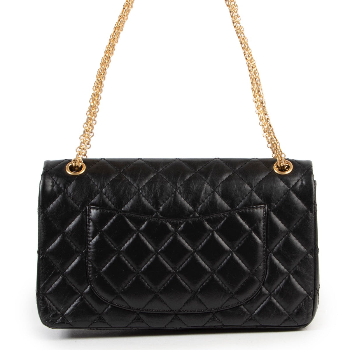 koop veilig online tegen de beste prijs Chanel Black Quilted Calfskin Reissue 226 Shoulder Bag