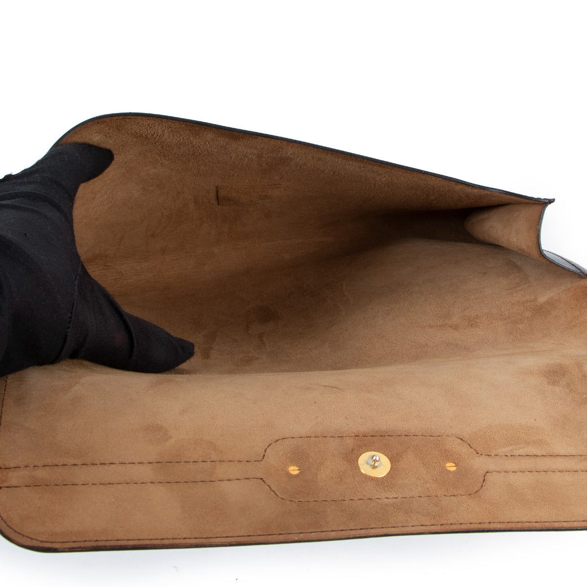 buy authentic Delvaux Chocolate Brown Clutch by labellov for the best price