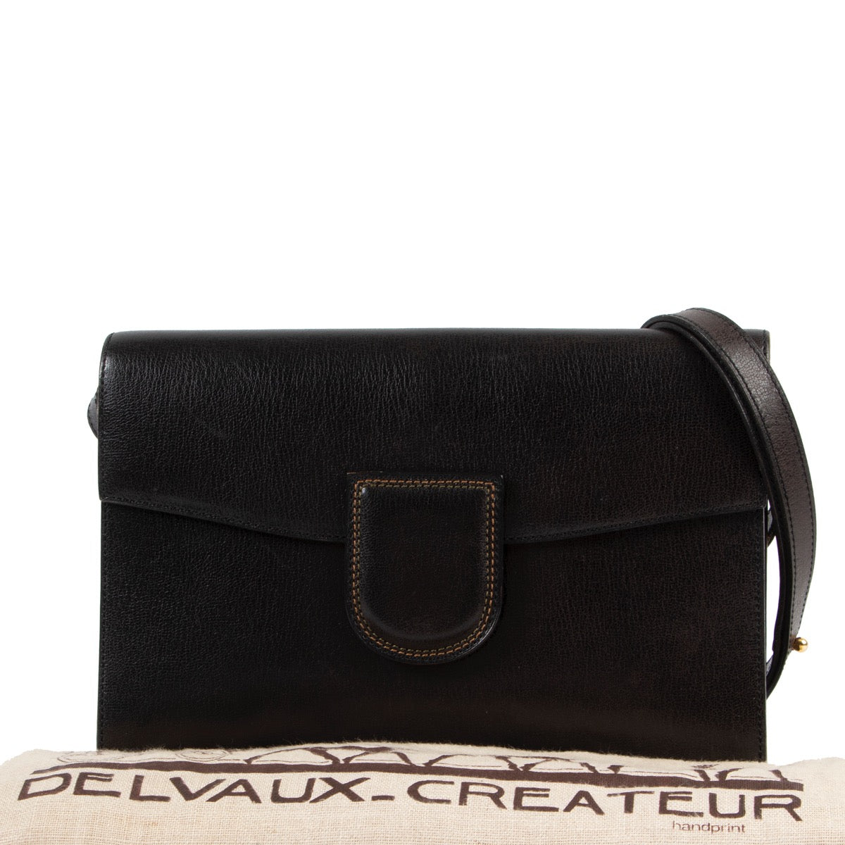 shop authentic vintage second hand Delvaux Black Crossbody at Labellov for the best price