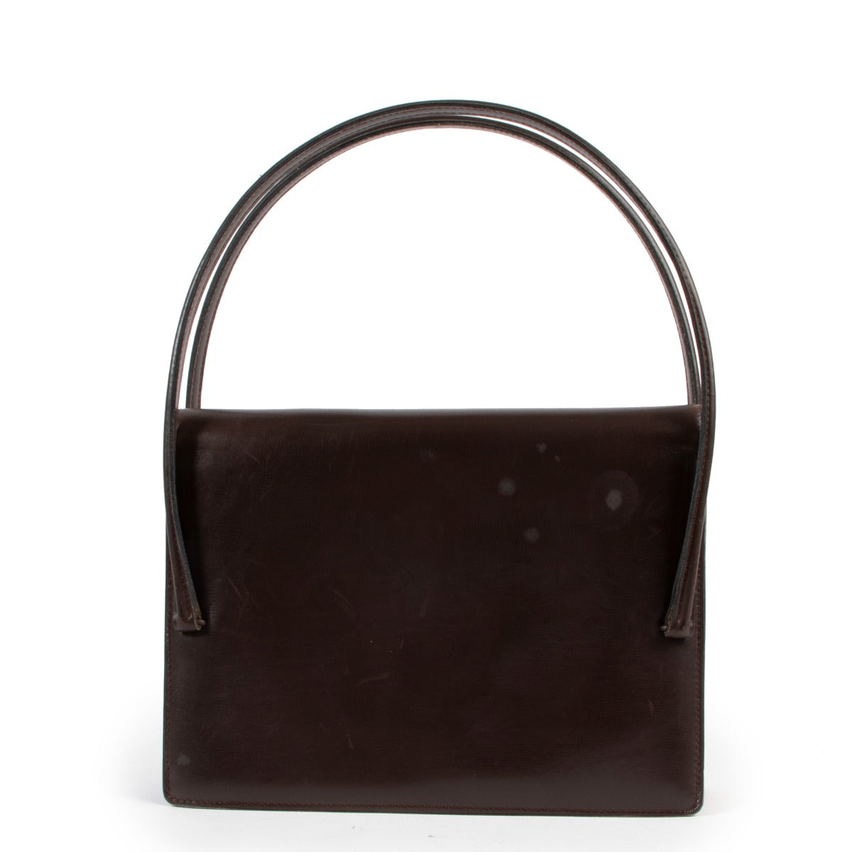 Delvaux Brown Top Handle Bag Buy this 100% authentic Delvaux bag safely here.