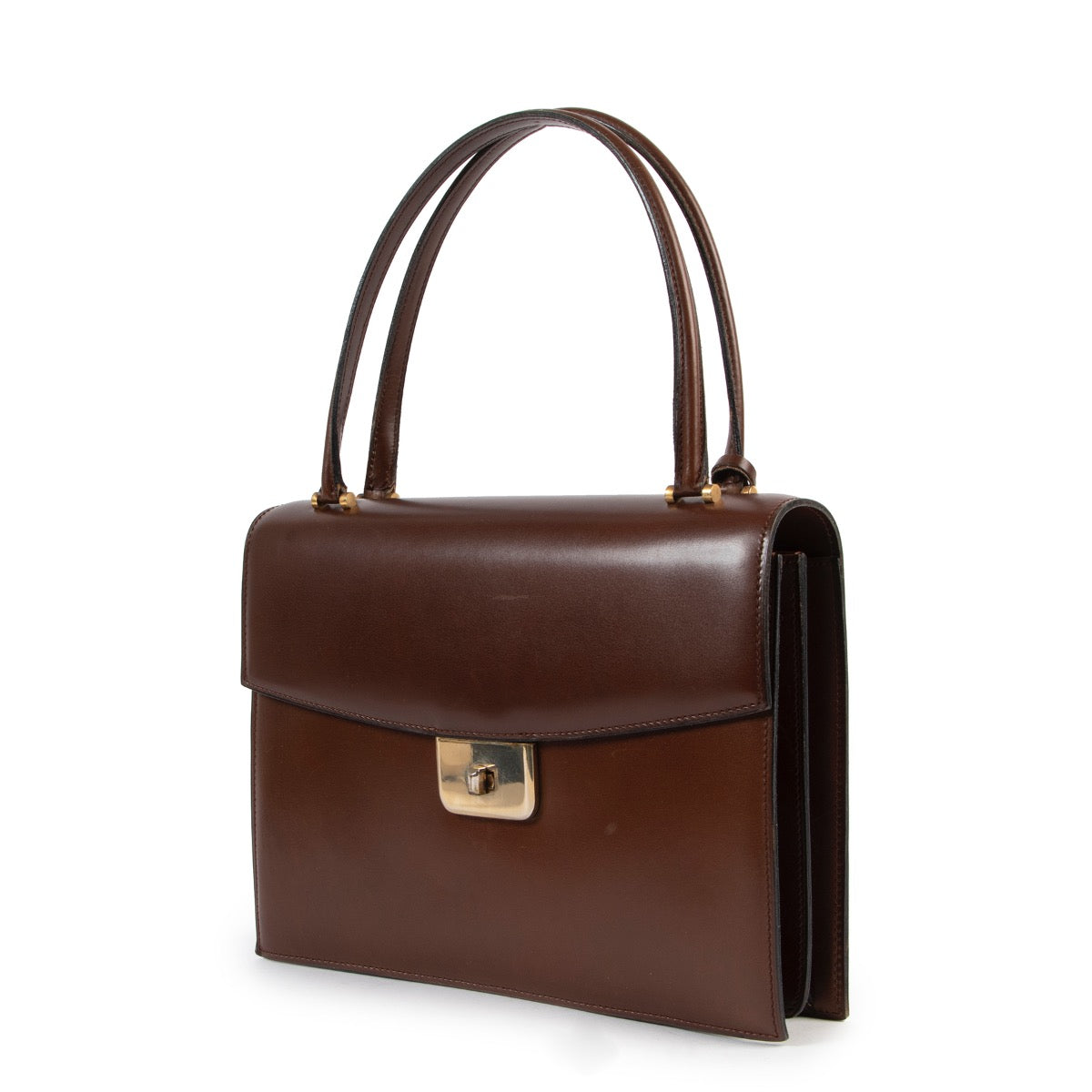 Delvaux Brown Top Handle Bag Buy this piece online safely. 100% authentic
