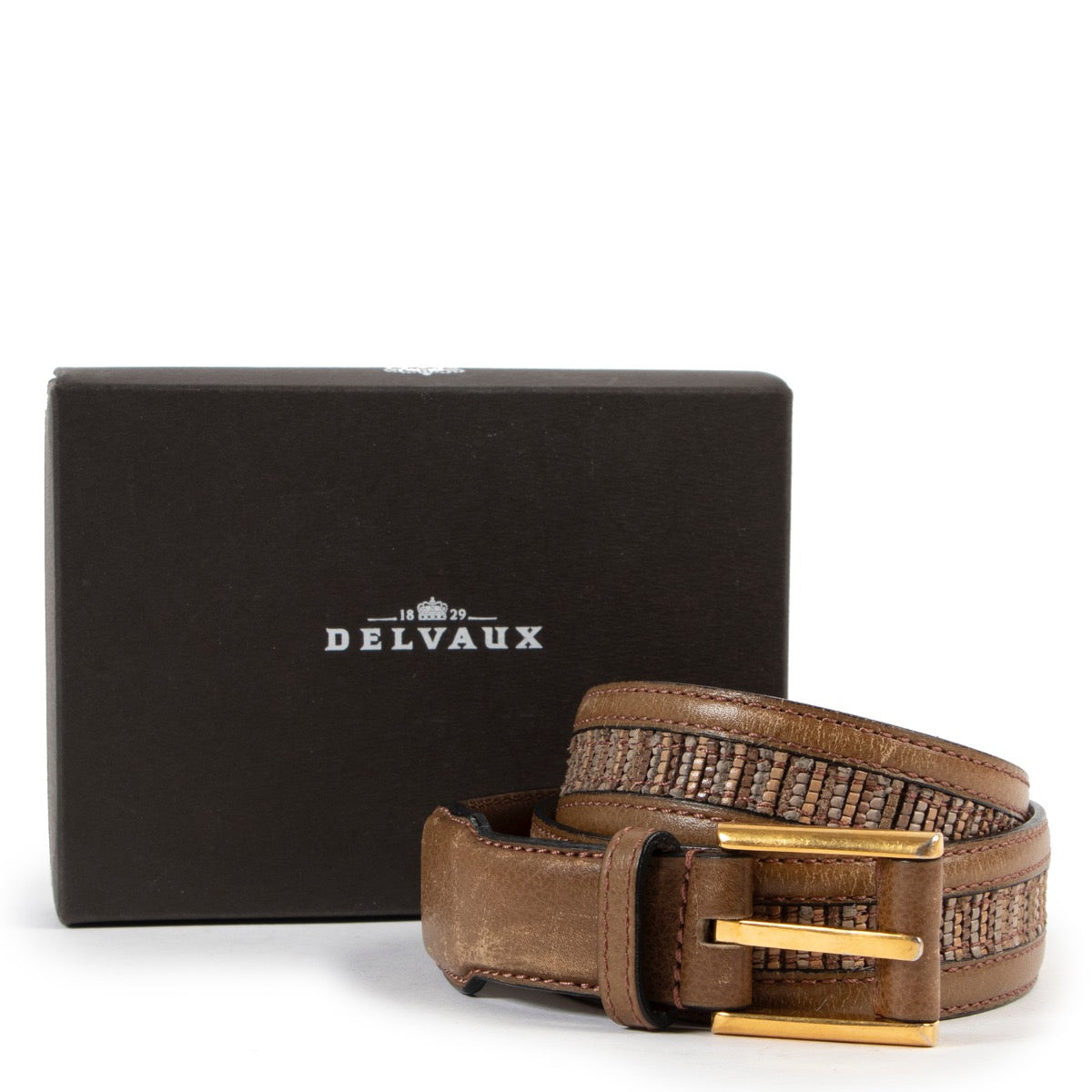 This Delvaux Brown Belt is a must have. Buy it safely here!