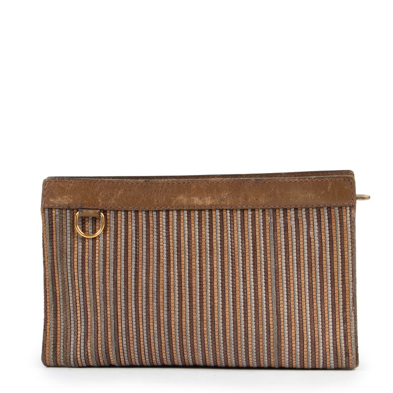 Delvaux Brown Toile De Cuir Wallet 100% authentic. Buy this wallet here safely.