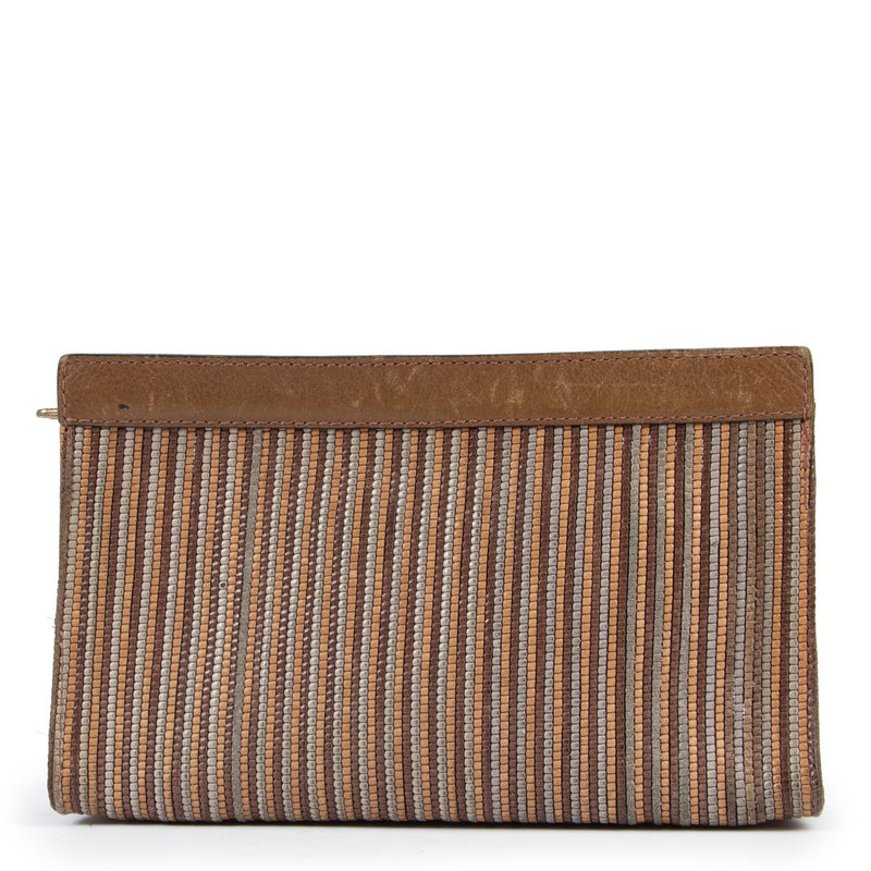 Delvaux Brown Toile De Cuir Wallet 100% authentic. Buy this wallet here safely.