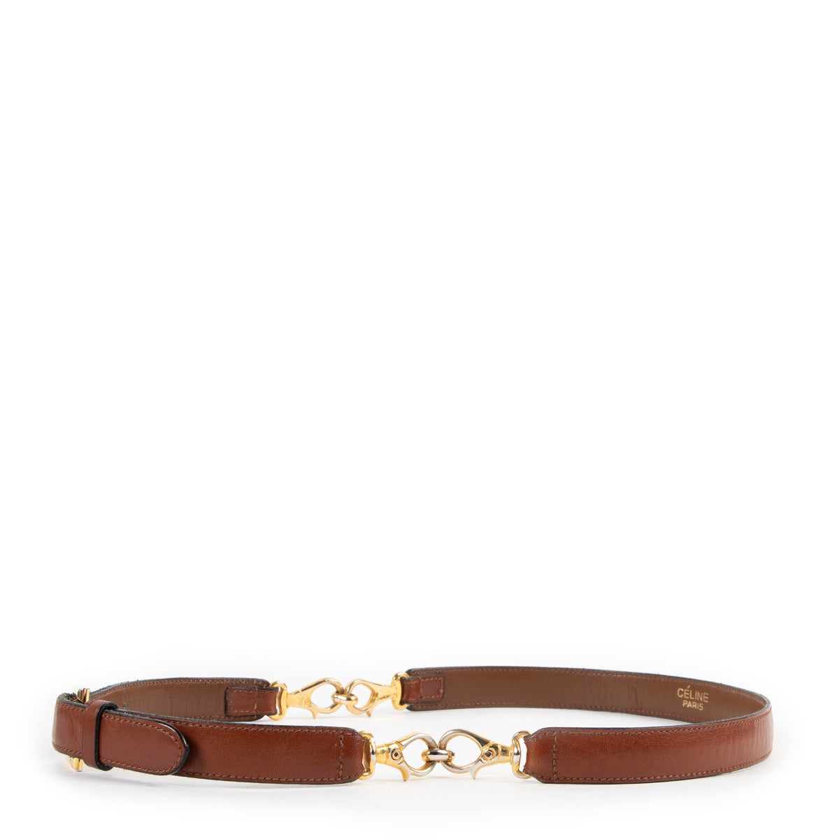 shop second hand vintage Celine camel Belt by Labellov for the best price