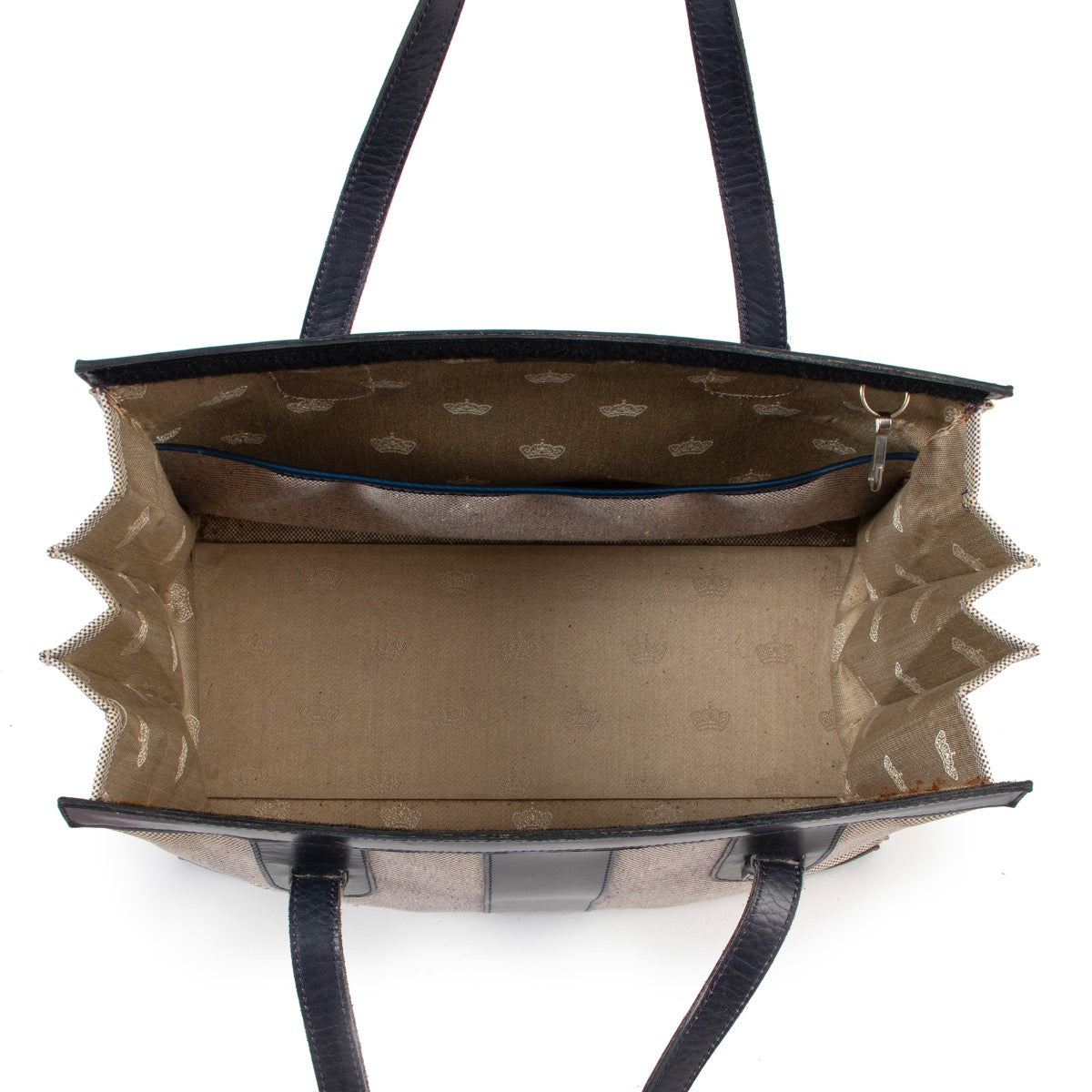 Shop safe authentic second hand Delvaux Blue Canvas Shoulder Bag.