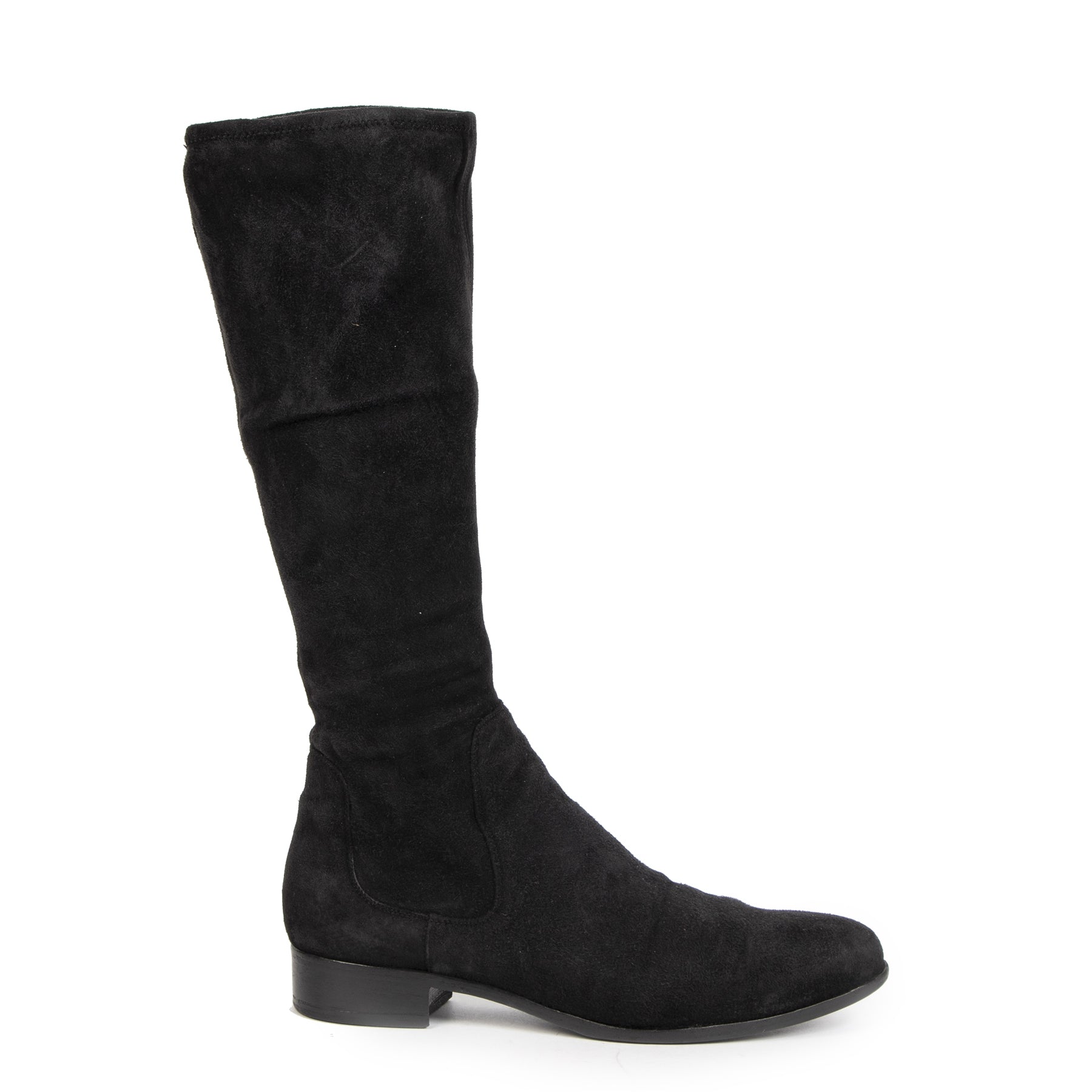 Prada Black Suede Boots - Size 38
