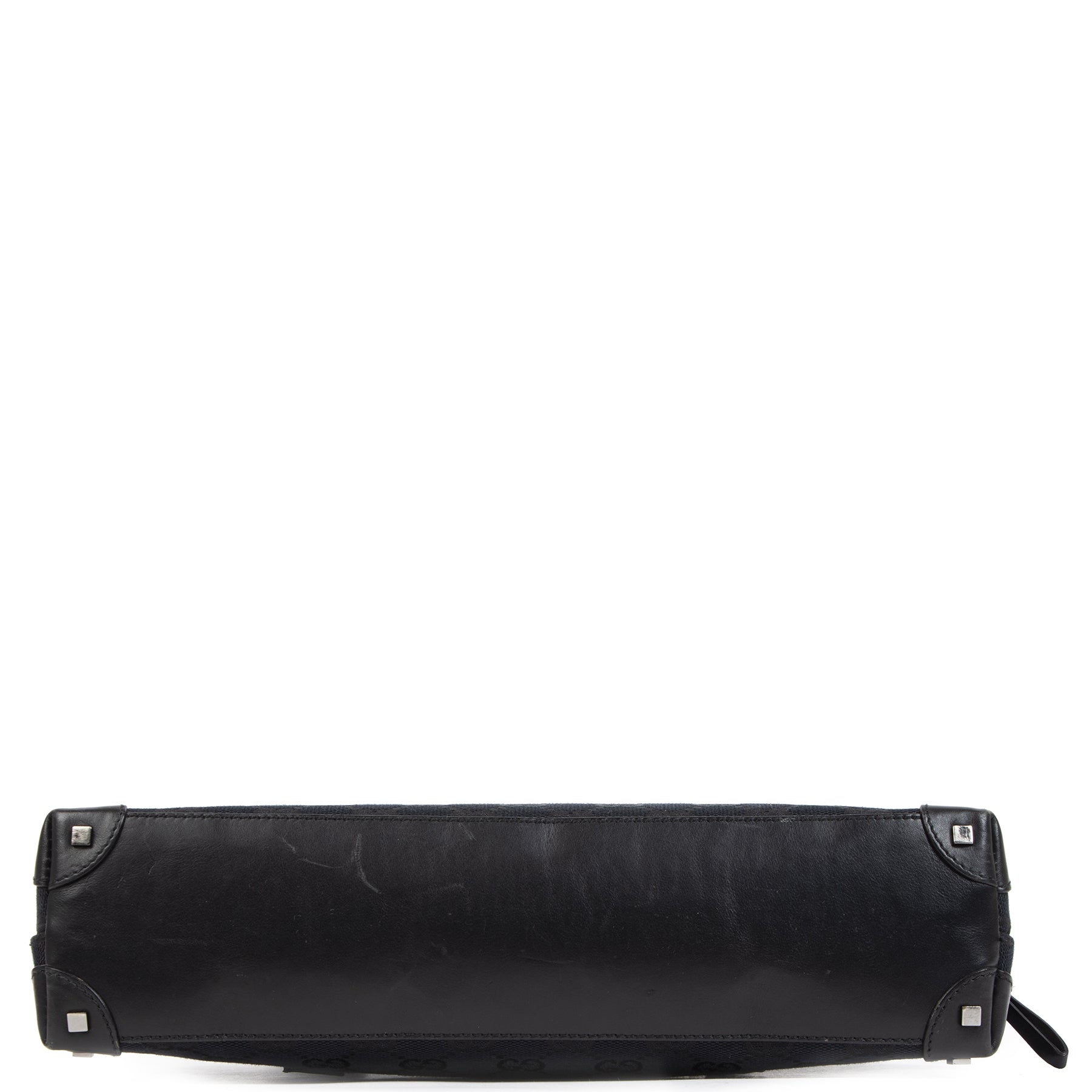 Authentic secondhand Gucci Black GG Monogram Canvas Shoulder Bag designer bags accessories shoes clothing luxury vintage webshop safe secure online shopping worldwide shipping