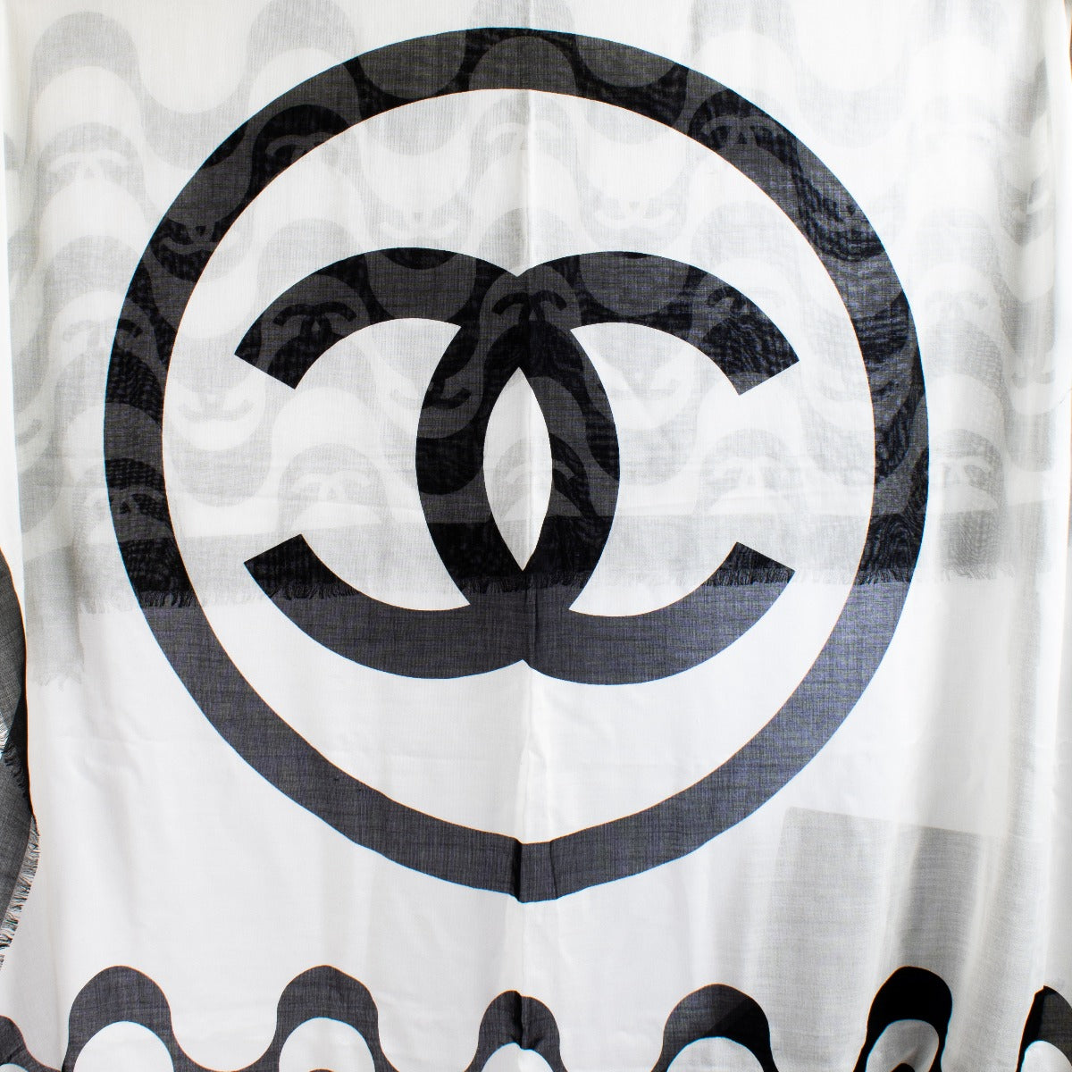 shop 100% authentic second hand Chanel White Cashmere/Silk Scarf on Labellov.com