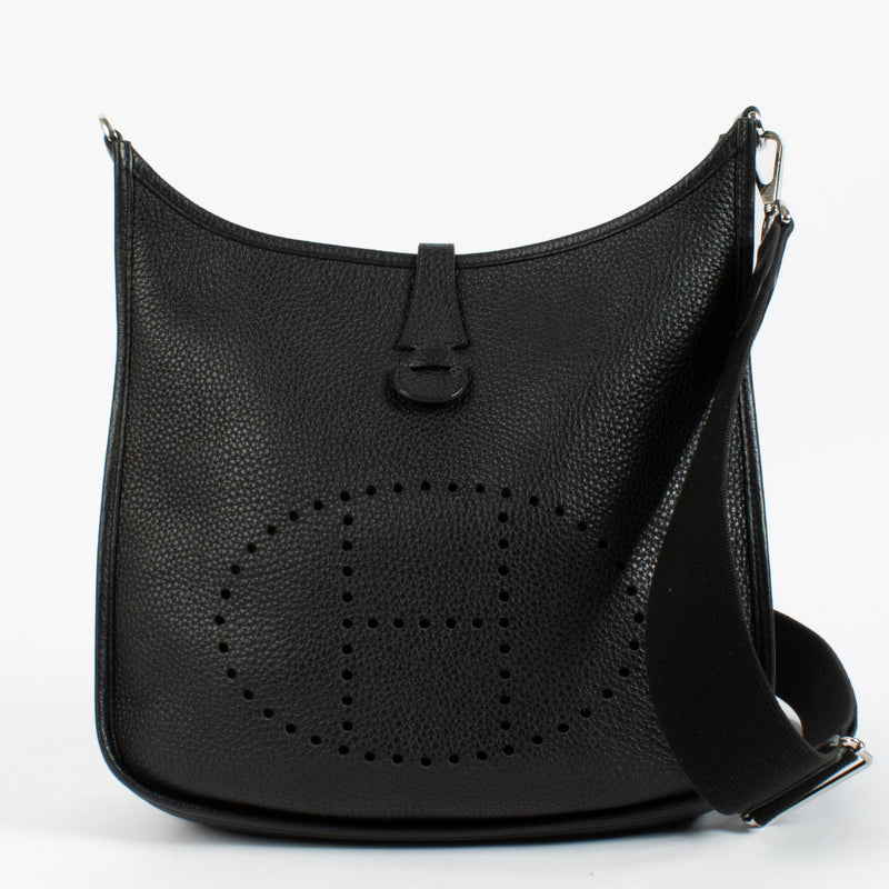 shop 100% authentic second hand Hermès Evelyne III 29 Black Clemence PHW on Labellov.com