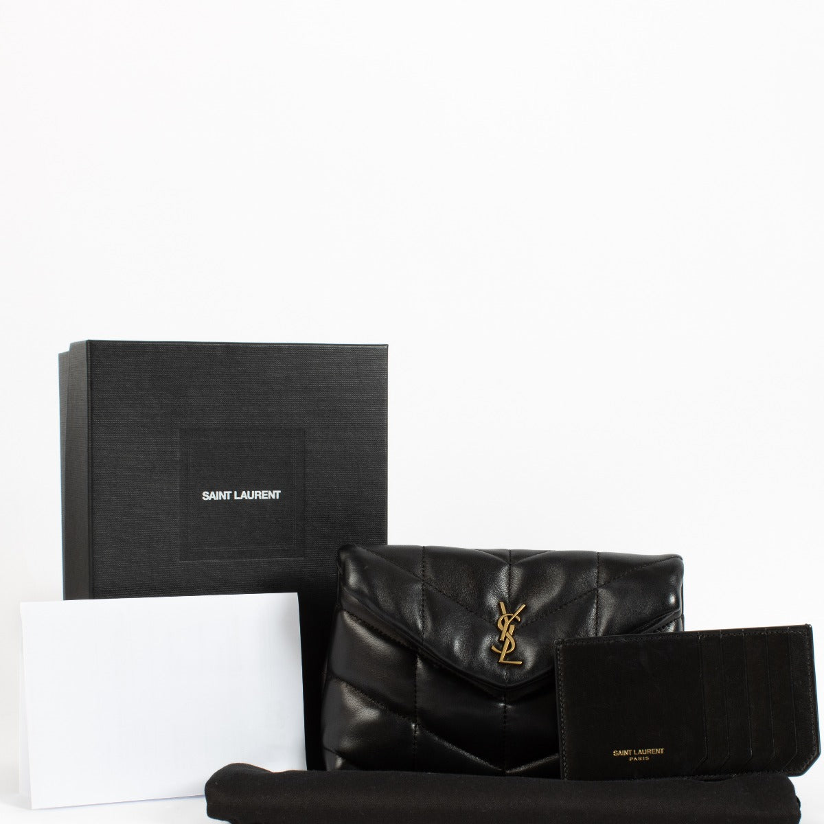 shop 100% authentic second hand Saint Laurent Black Puffer Clutch on Labellov.com