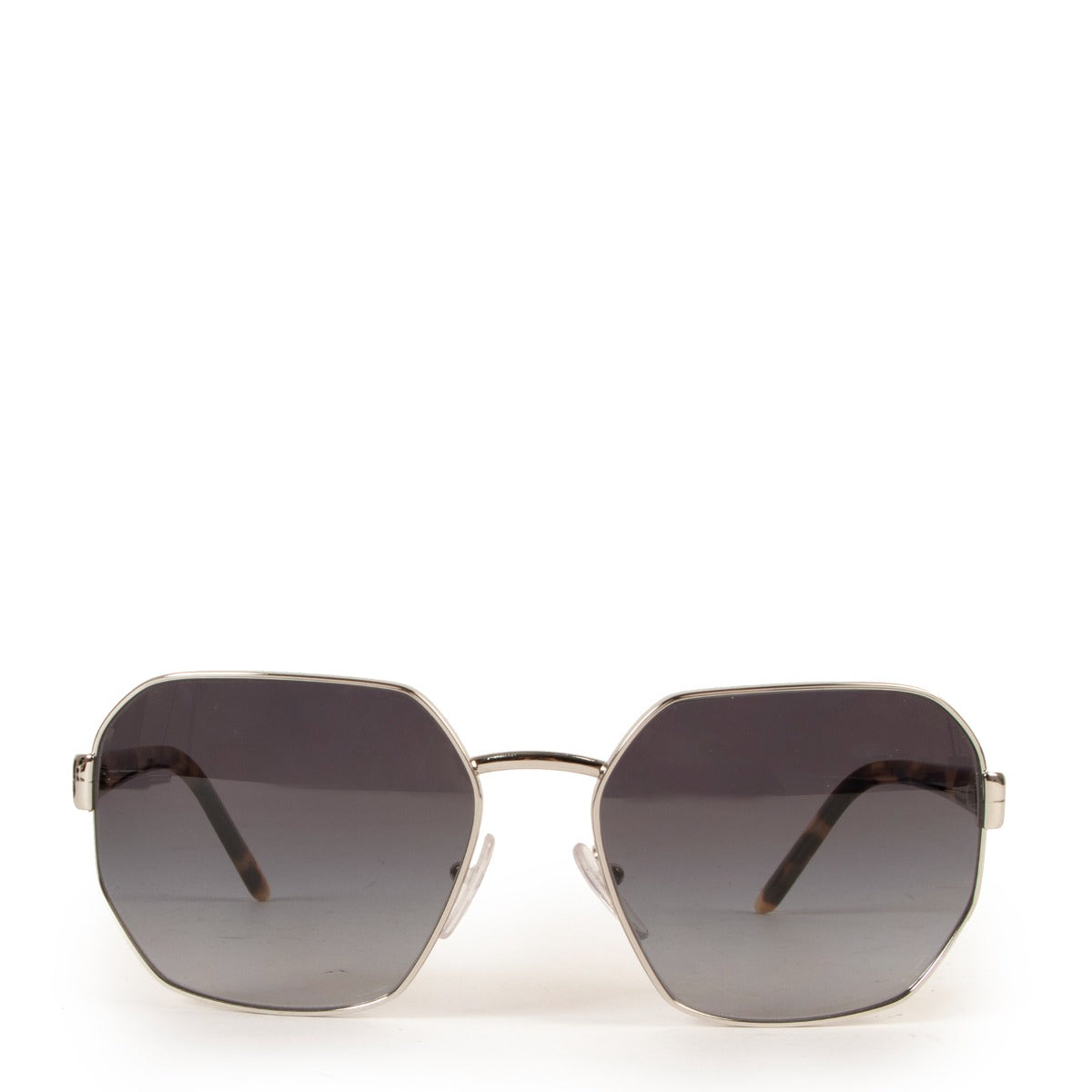 Shop authentic second hand luxury high end designer Prada SPR54X Pale Gold/Tortoise Metal Frame Polarized Sunglasses at Labellov