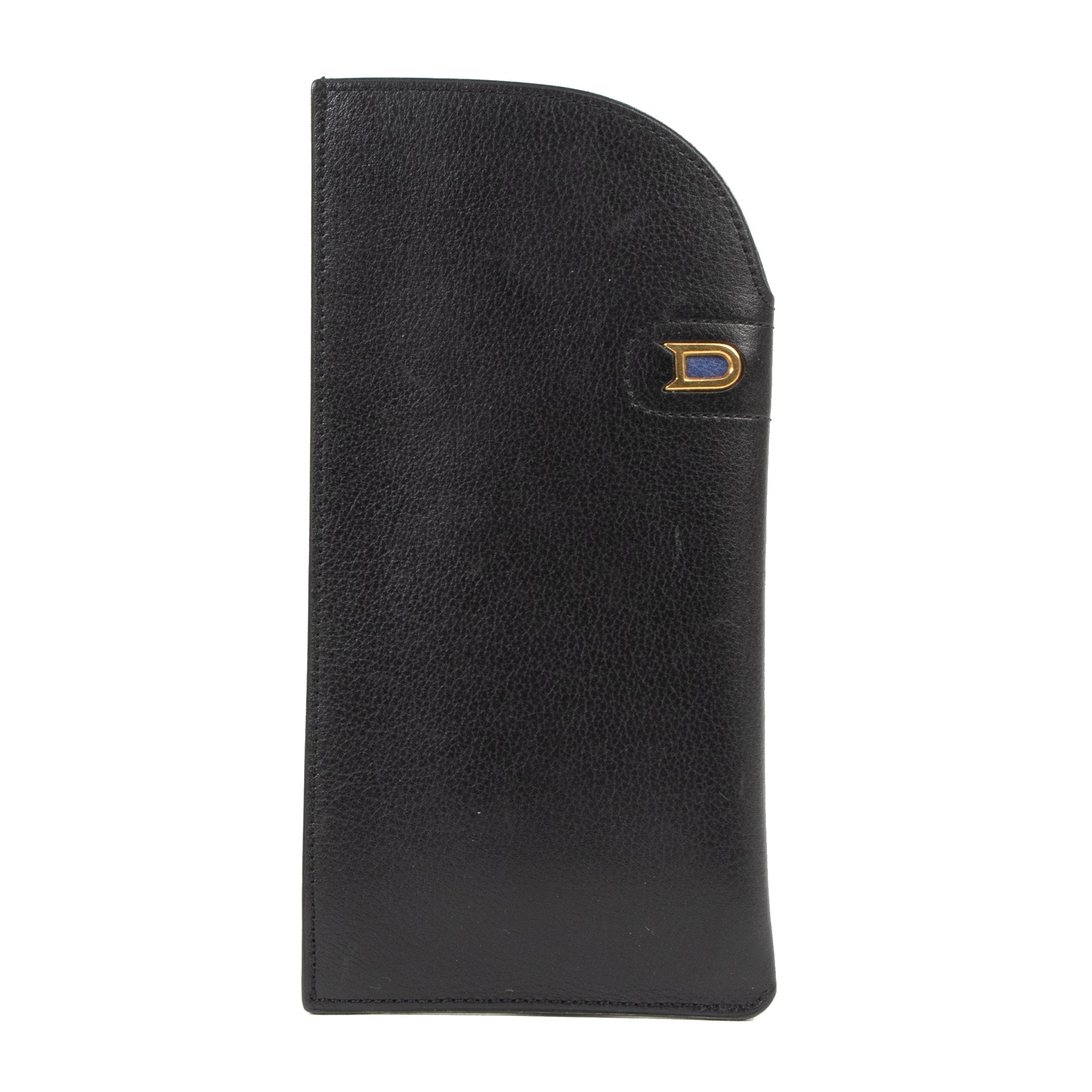 acheter en ligne seconde main Delvaux Black Leather Glasses Case
