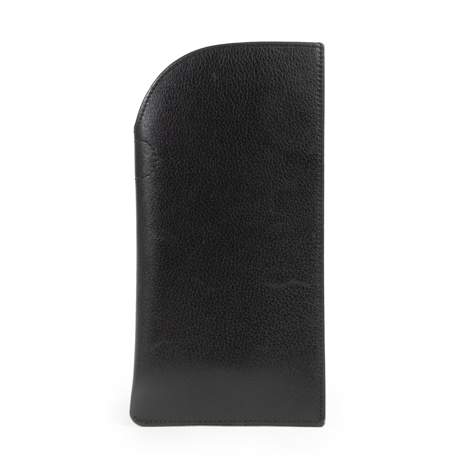 shop safe online Delvaux Black Leather Glasses Case