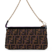 Fendi Zucca Canvas Quilted Pochette Bag