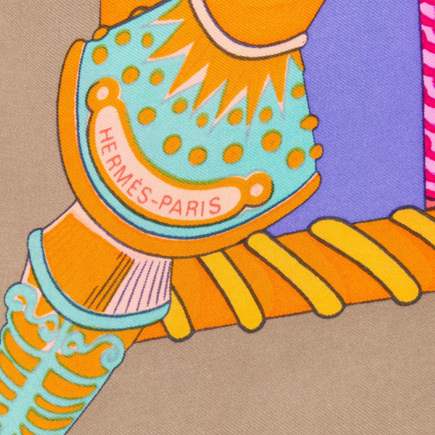 Hermès Carré Multicolor Silk Scarf 'Étendards et Bannières'