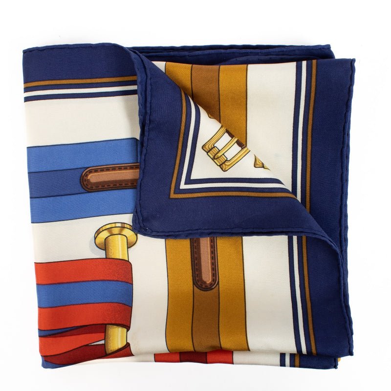 shop 100% authentic second hand Hermès Blue Bretels Carré 90 Silk Scarf on Labellov.com