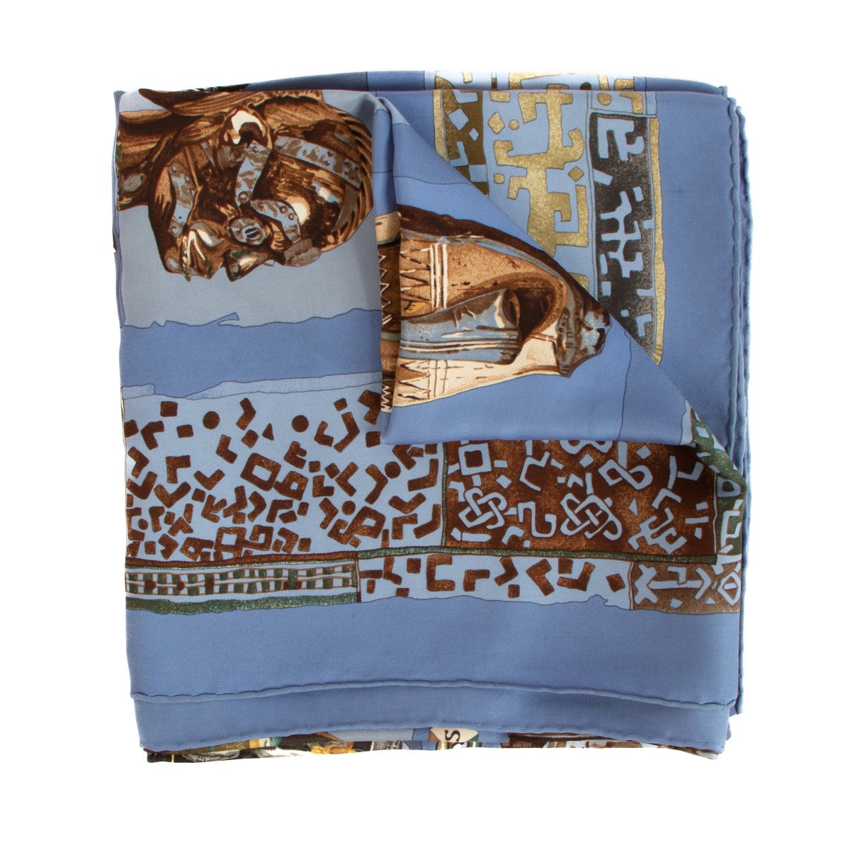 Hermès Blue Persona Silk Scarf
