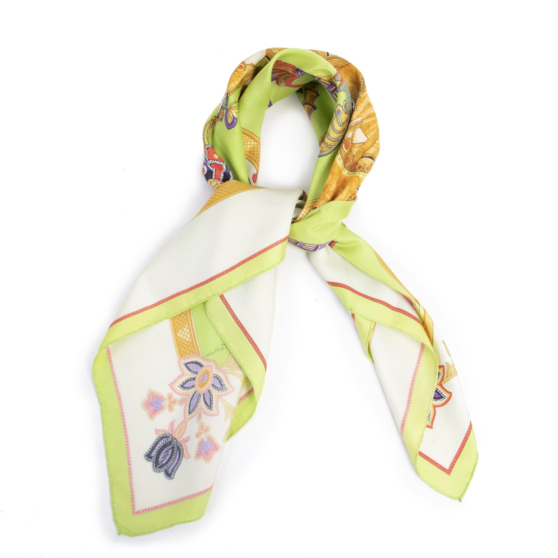 Authentieke Tweedehands Hermès India Carré Scarf juiste prijs veilig online shoppen luxe merken webshop winkelen Antwerpen België mode fashion