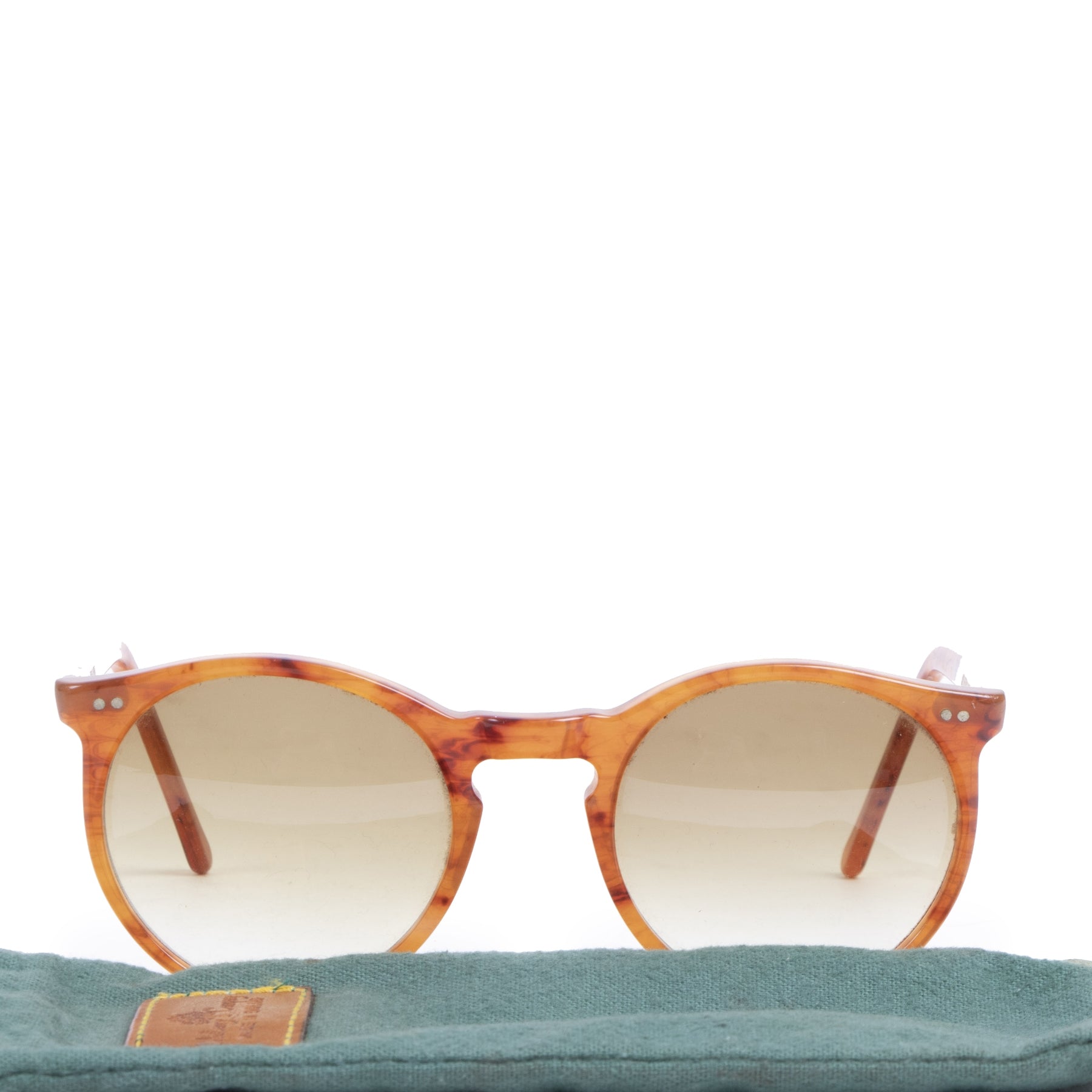 Authentieke tweedehands vintage Mulberry Orange Gian Sunglasses koop online webshop LabelLOV