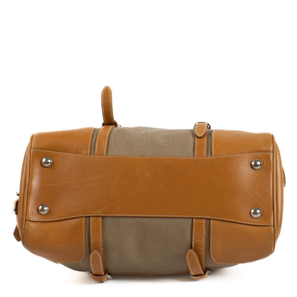 shop 100% authentic second hand Prada Jacquard Canvas Logo Shoulder Bag on Labellov.com
