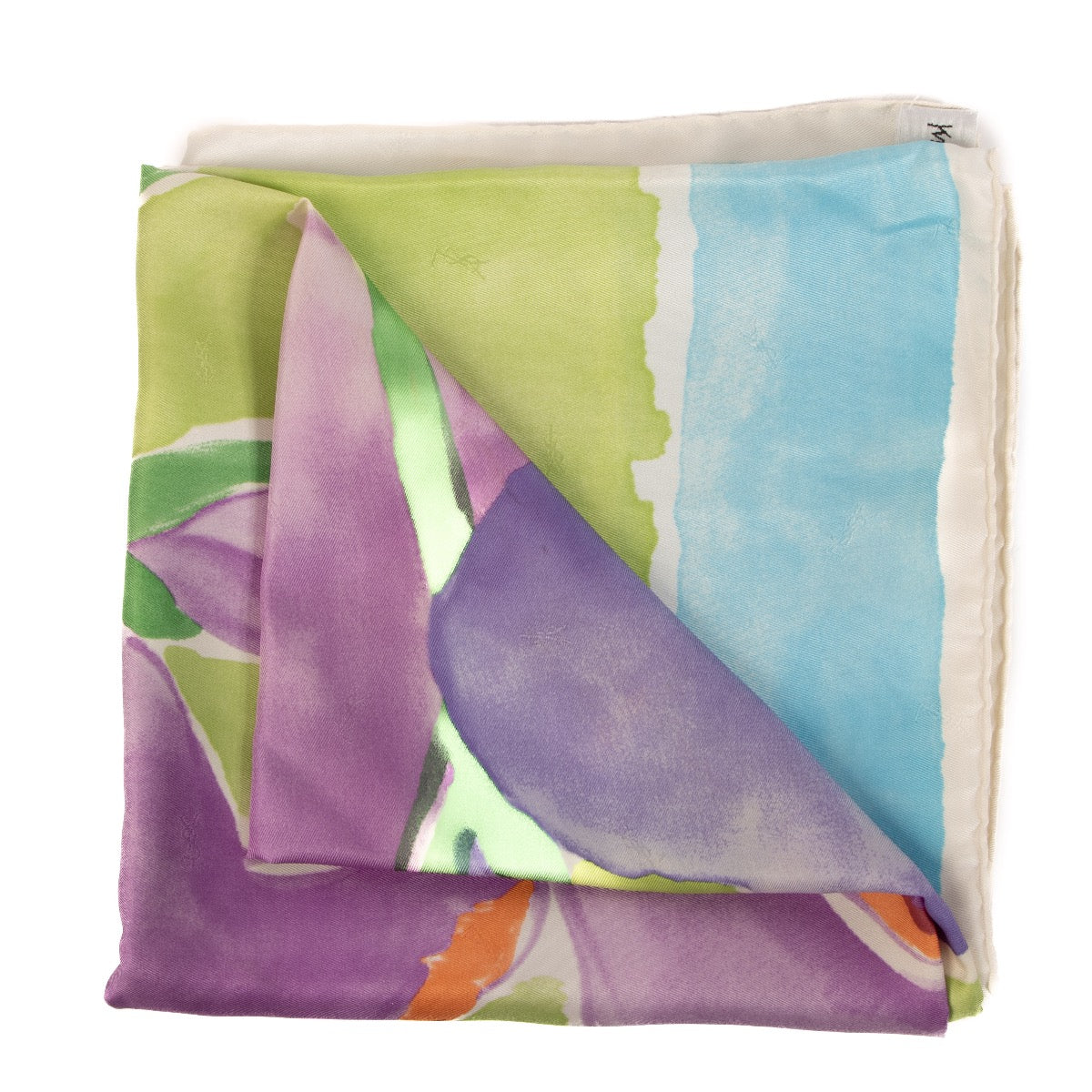 Buy real authentic Saint Laurent Pastel Iris Scarf safe online at Labellov.com or in Brussels, Knokke and Antwerp