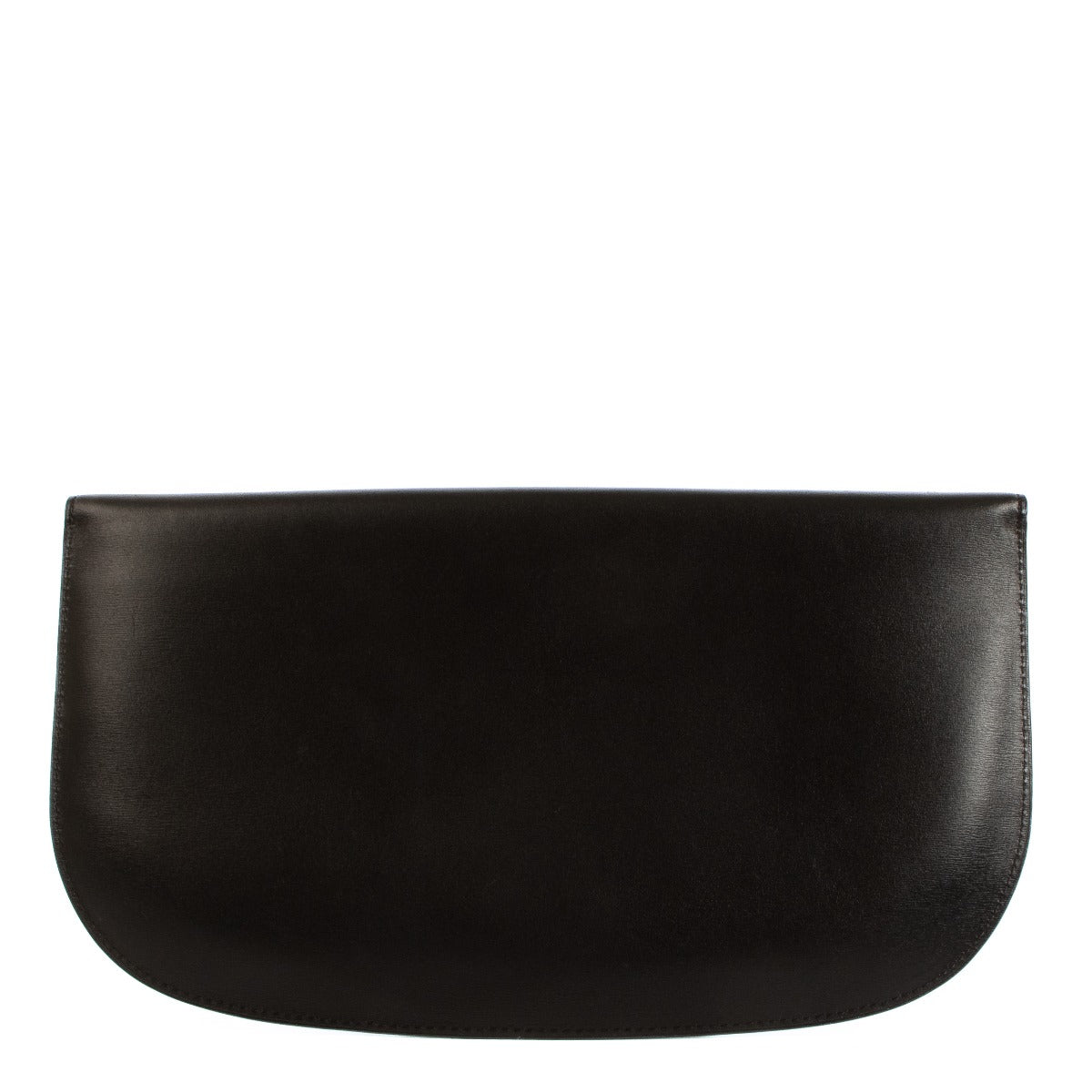 Delvaux Double Je Zwart Box Calf Clutch