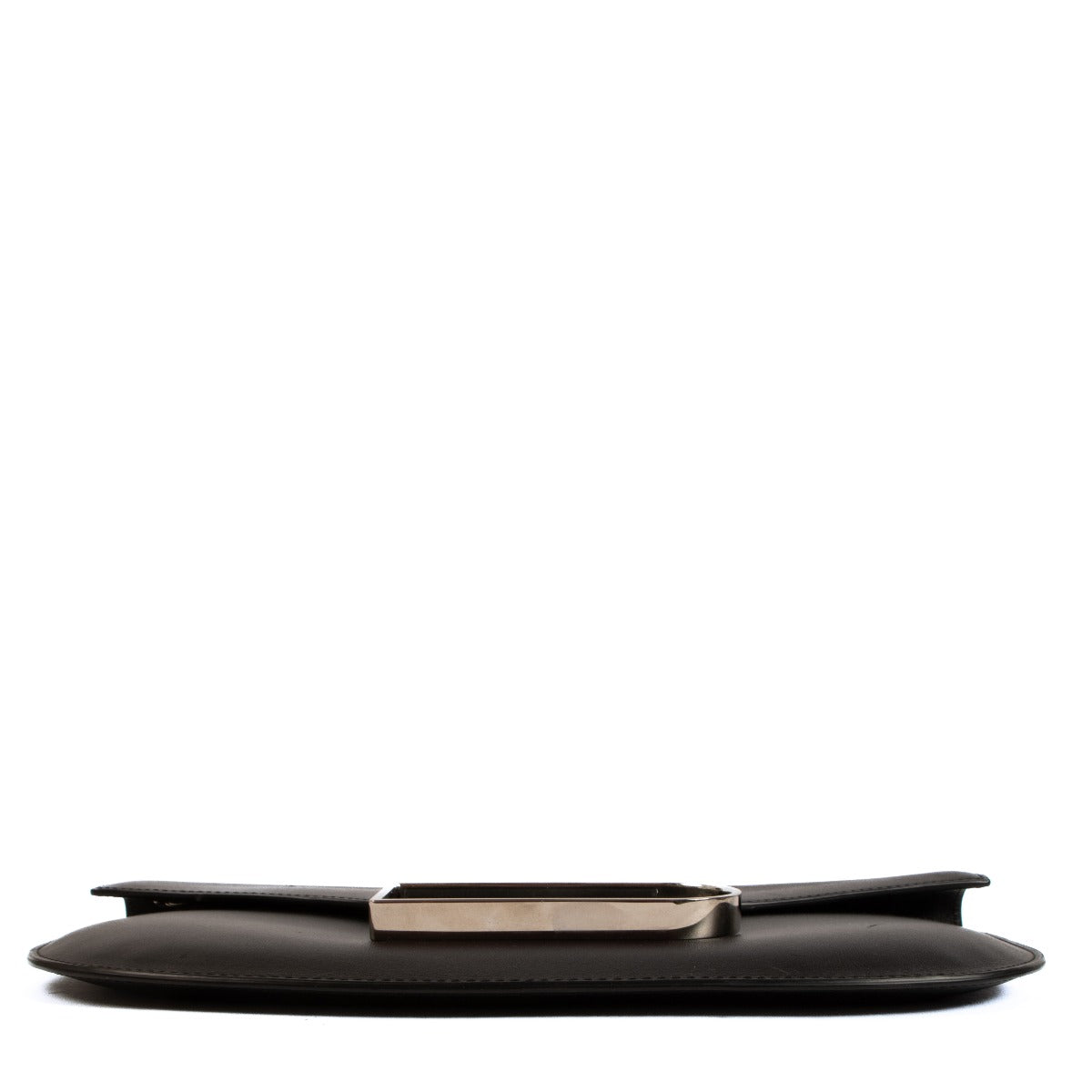 Delvaux Double Je Zwart Box Calf Clutch