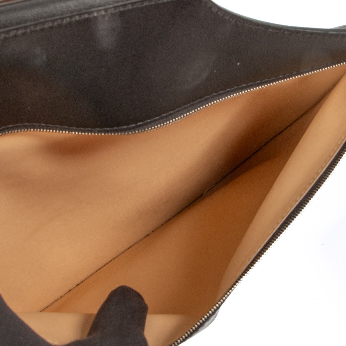 Delvaux Double Je Zwart Box Calf Clutch