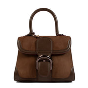 Delvaux Brillant Mini Derby Brown Nubuck Cheyenne Corduroy/Box Calf