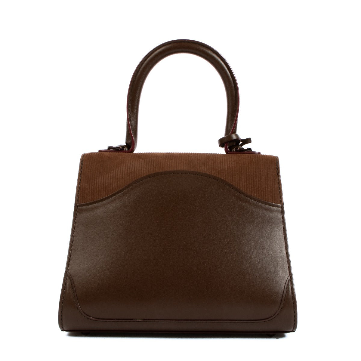 Delvaux Brillant Mini Derby Brown Nubuck Cheyenne Corduroy/Box Calf