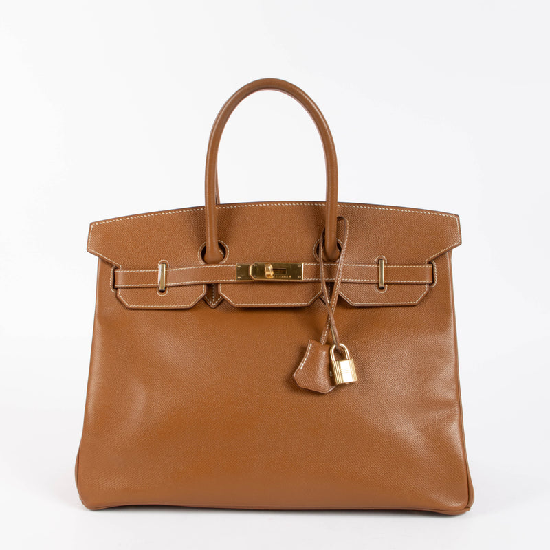 Hermès Birkin 35 Gold Courchevel GHW