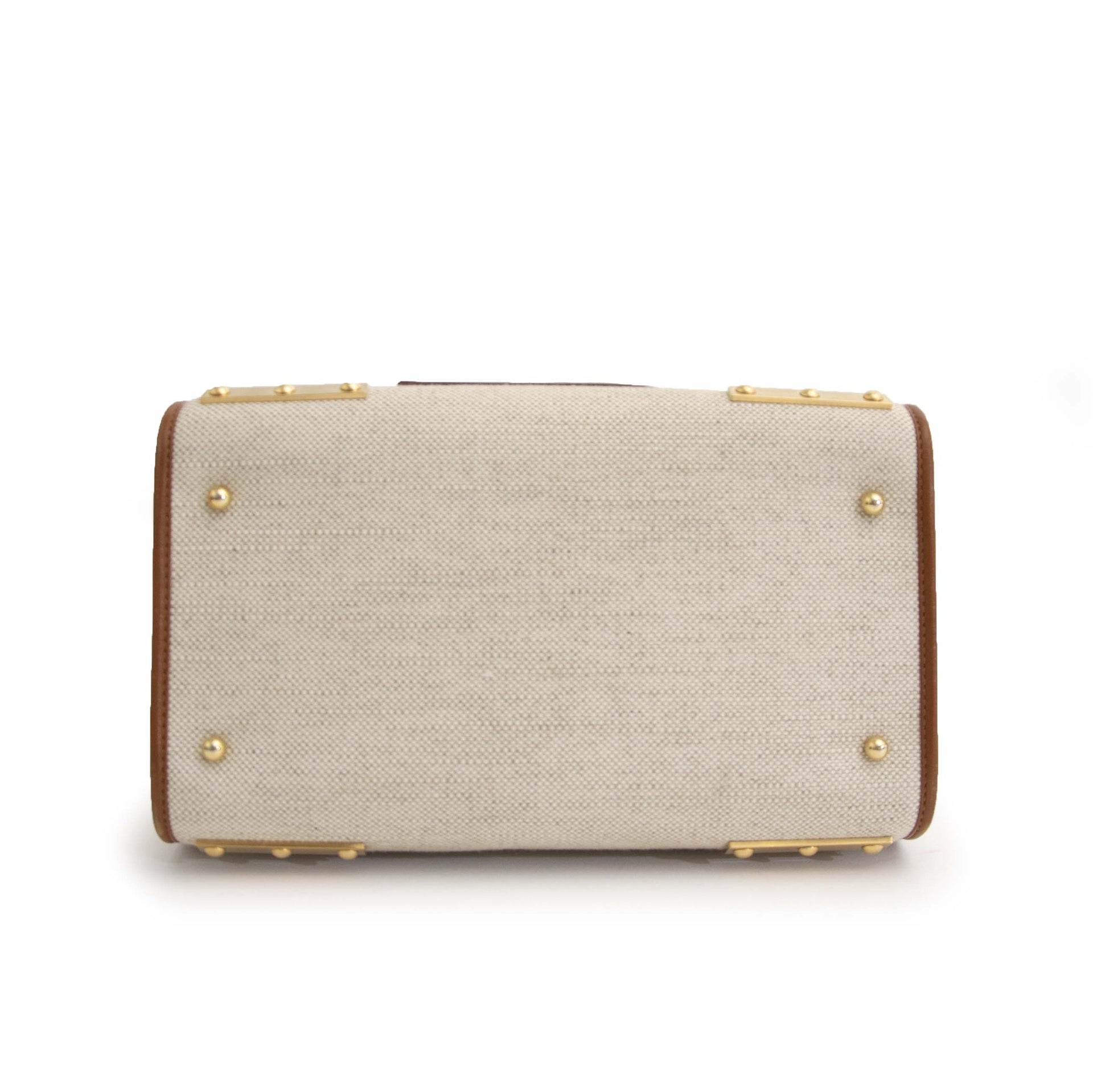 Delvaux Le Astrid MM Toile Charleston Fauve