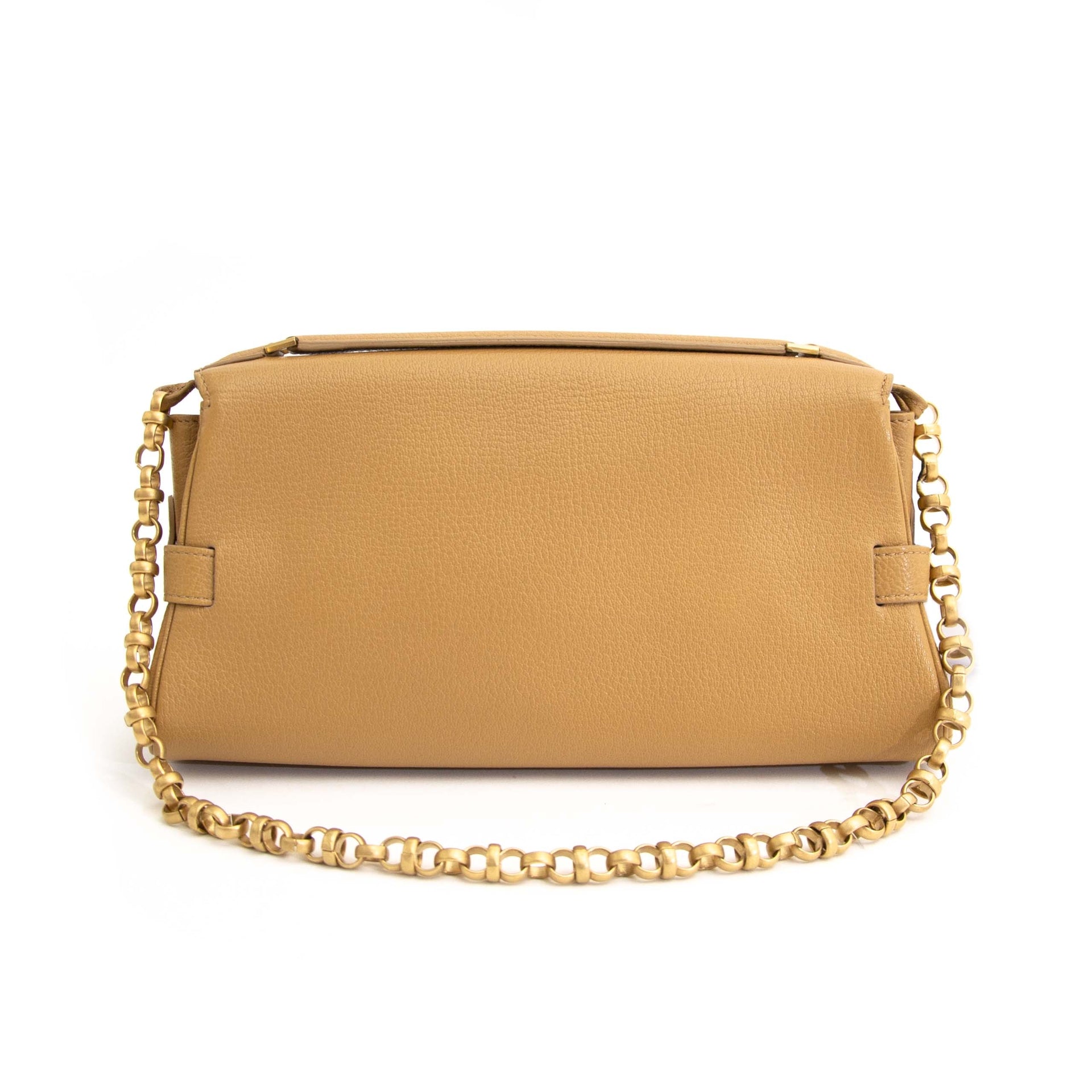 Delvaux Camel Tempête Evening Bag Koop en verkoop tweedehands vintage Delvaux handtassen online Antwerpen België