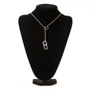 Authentic second-hand vintage Delvaux Silver D Necklace buy online webshop LabelLOV