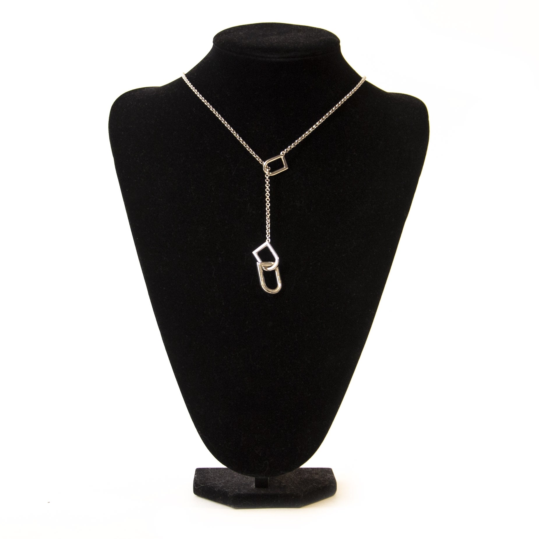 Authentic second-hand vintage Delvaux Silver D Necklace buy online webshop LabelLOV