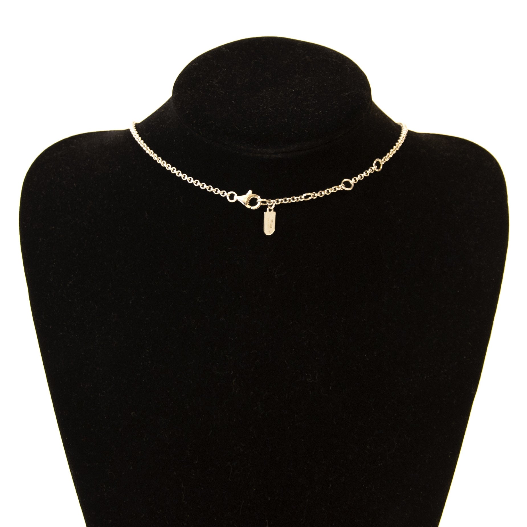 Authentieke tweedehands vintage Delvaux Silver D Necklace koop online webshop LabelLOV