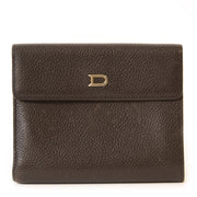 Authentic second-hand vintage Delvaux Dark Brown Wallet buy online webshop LabelLOV