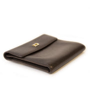 Authentic second-hand vintage Delvaux Dark Brown Wallet buy online webshop LabelLOV