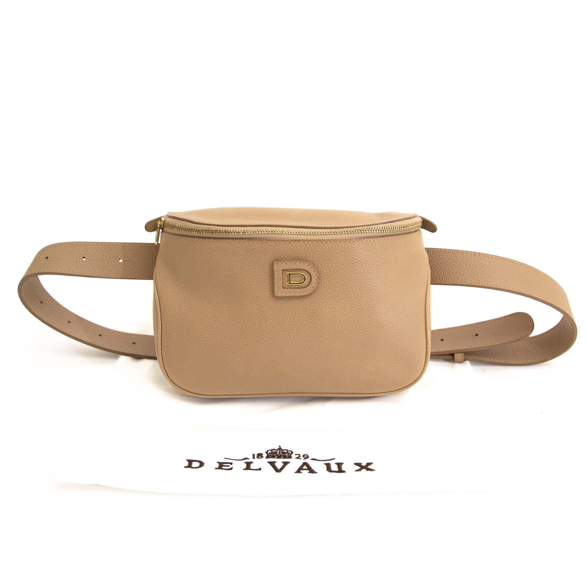 Delvaux Evasion Beige Belt Bag Koop en verkoop tweedehands vintage Delvaux handtassen online Antwerpen België