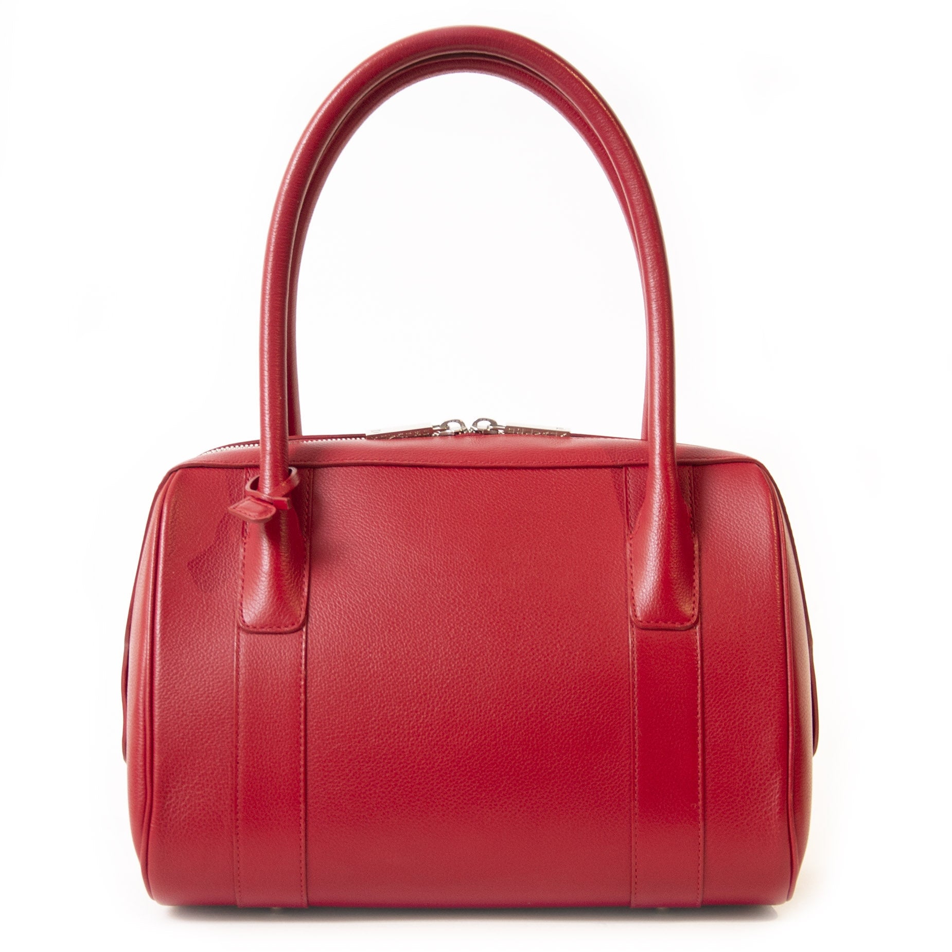 Authentic second-hand vintage Delvaux Red Paola Shoulder Bag at online webshop LabelLOV