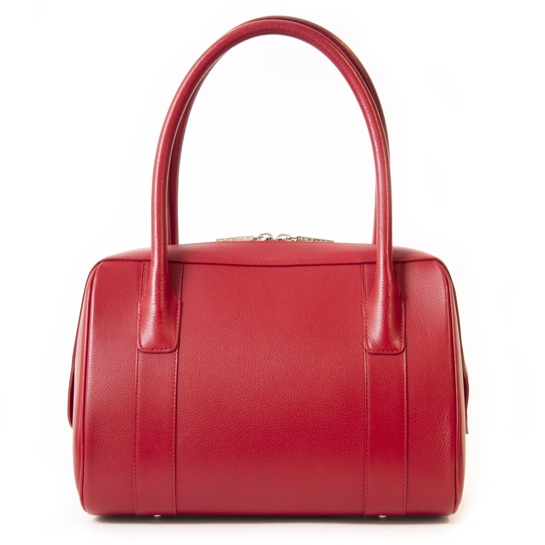Authentieke tweedehands vintage Delvaux Red Paola Shoulder Bag bij online webshop LabelLOV