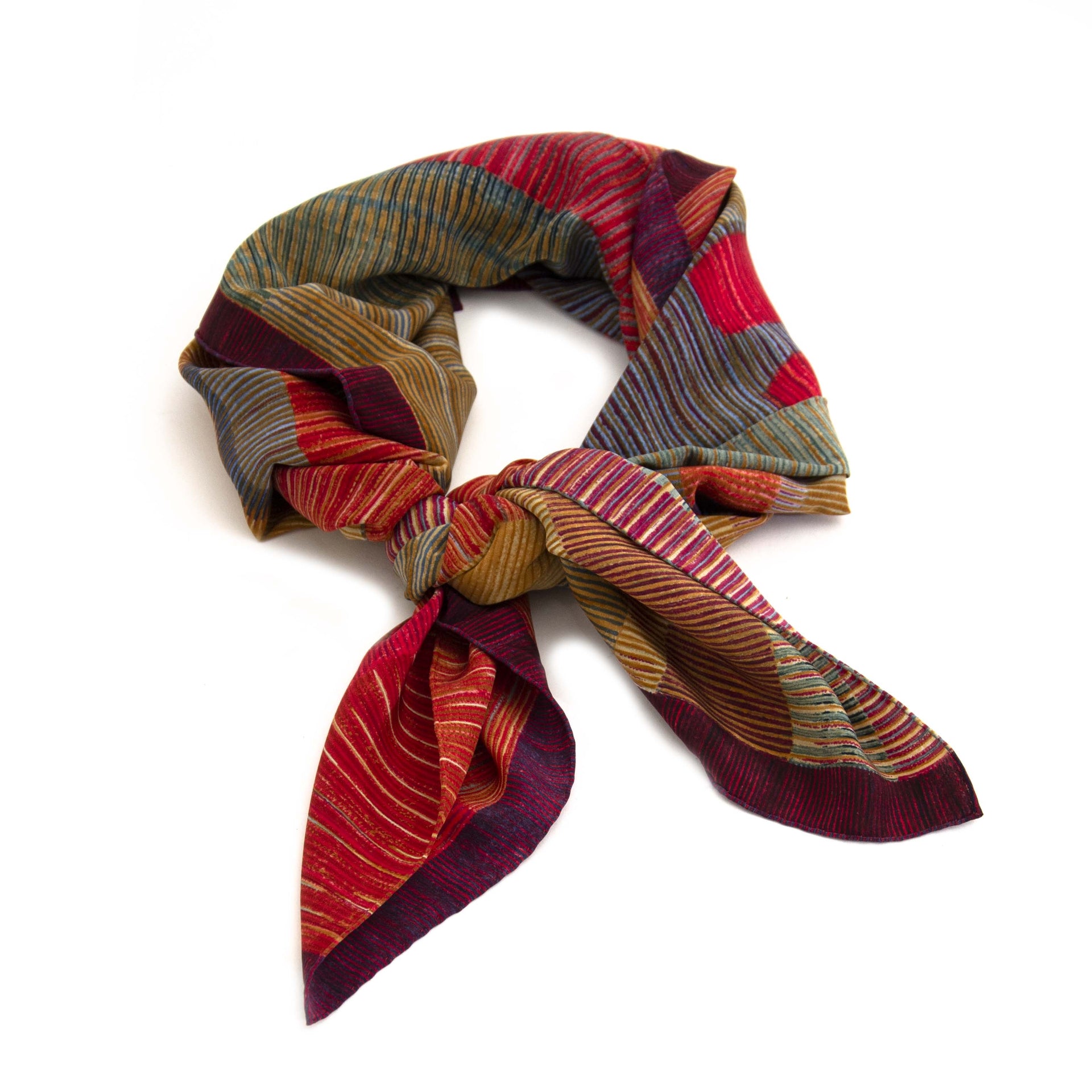 Delvaux Multicolor Silk Scarf Koop en verkoop tweedehands vintage Delvaux antwerpen België
