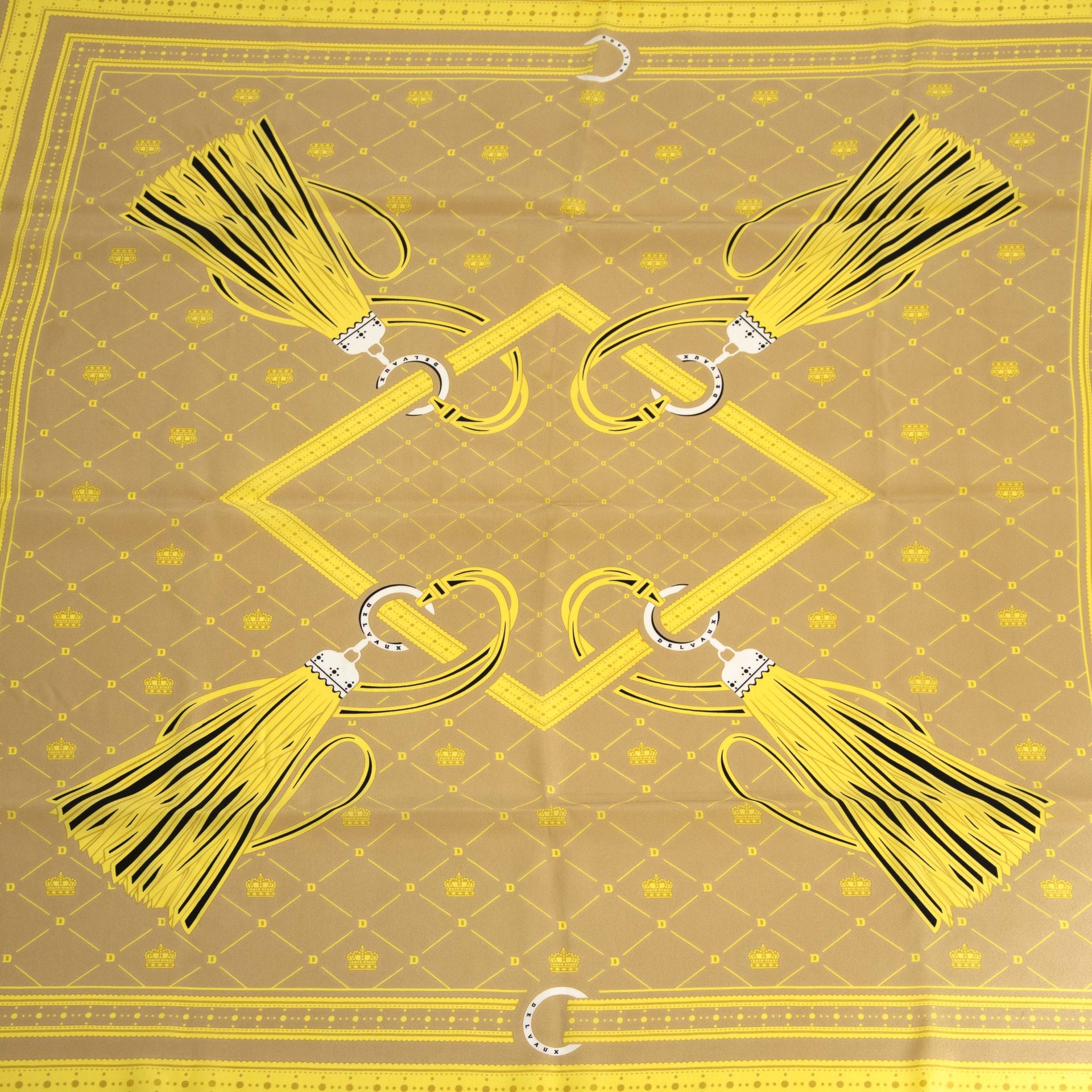 Authentique seconde main Delvaux Yellow Square Scarf achète en ligne webshop LabelLOV