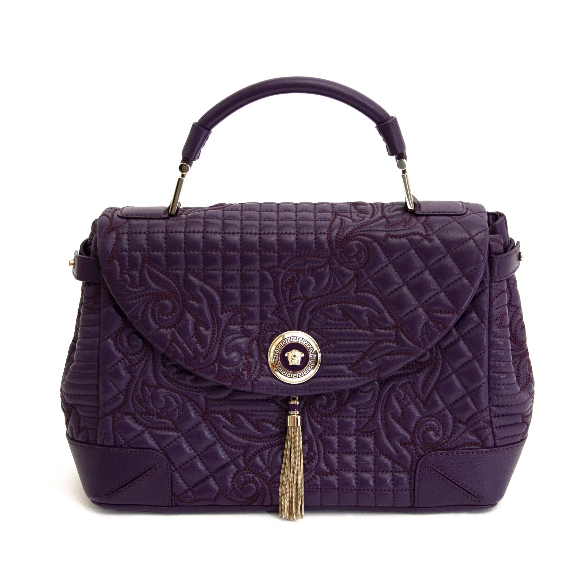 Versace Purple Flap Bag Koop en verkoop versace handtassen online antwerpen belgie