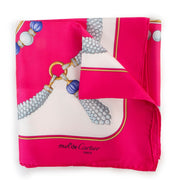 Shop safe online at Labellov in Antwerp this 100% authentic second hand Cartier Multicolor Silk Scarf