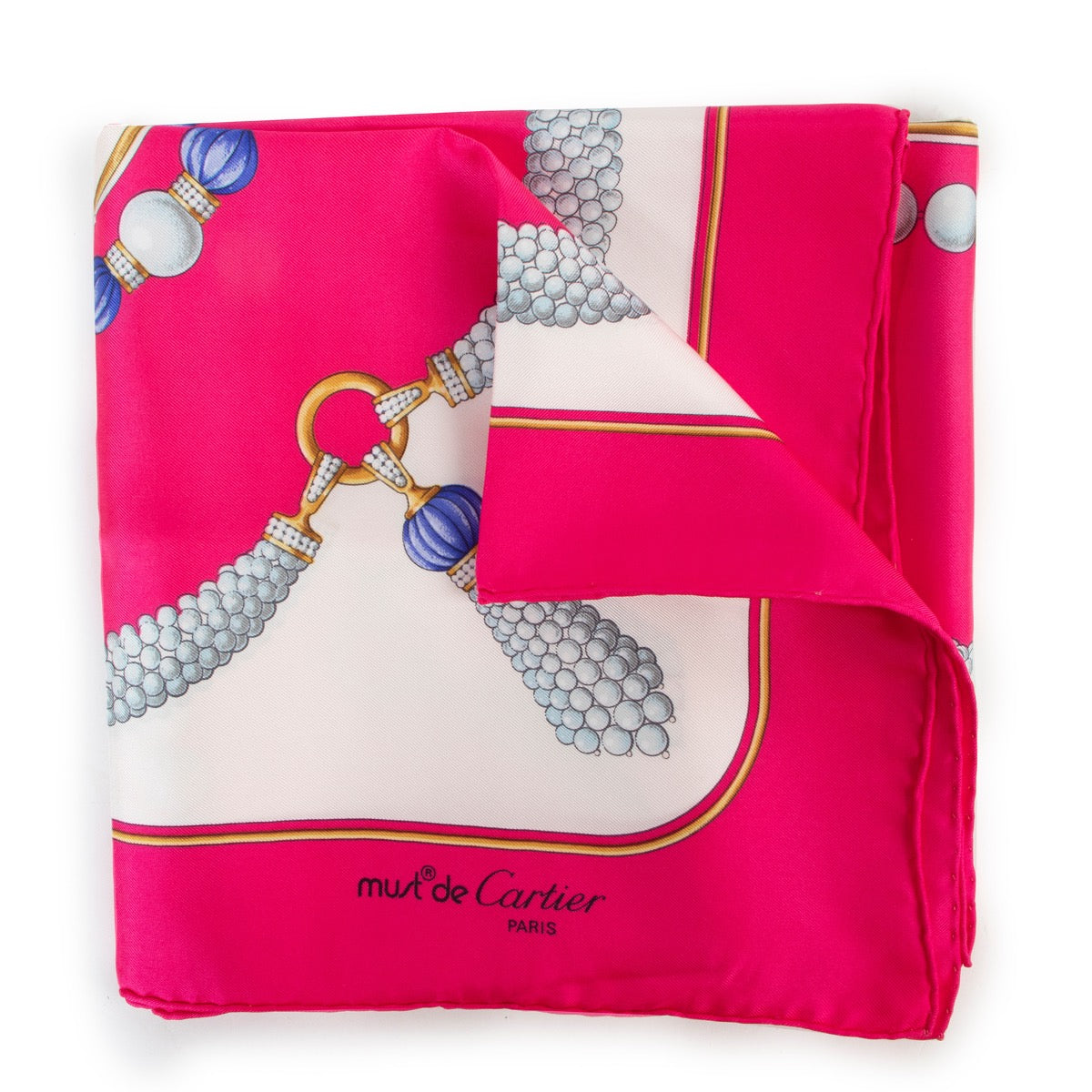 Shop safe online at Labellov in Antwerp this 100% authentic second hand Cartier Multicolor Silk Scarf
