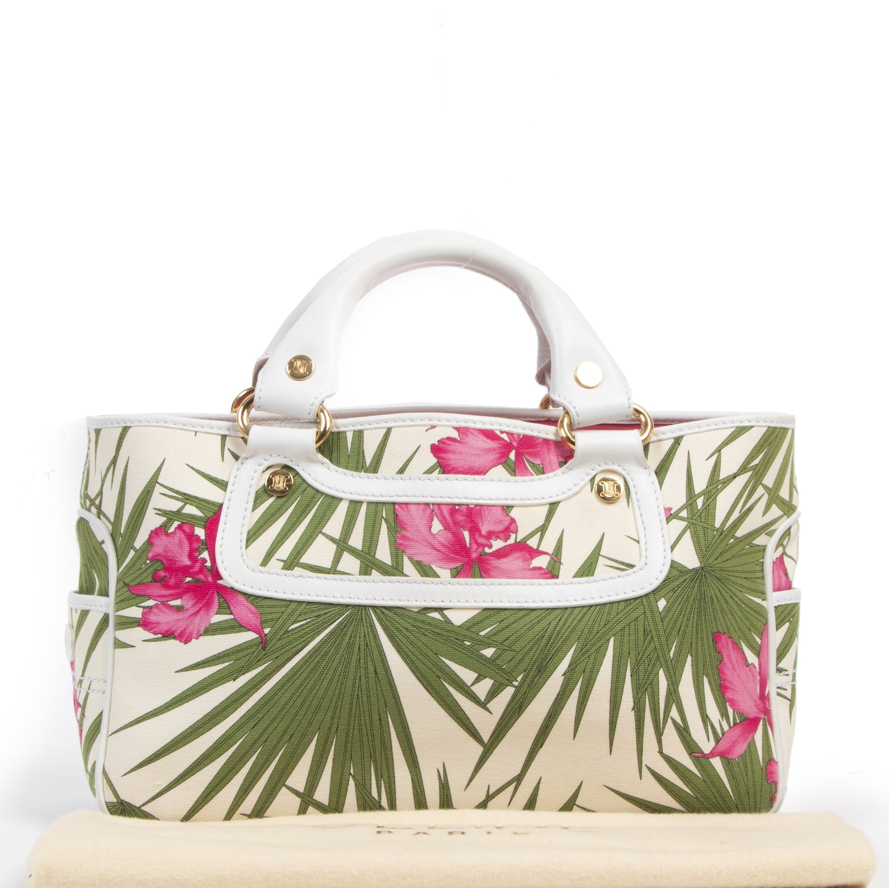 Authentic secondhand Celine Boogie Flower Bag designer bags fashion luxury vintage webshop safe secure online shopping